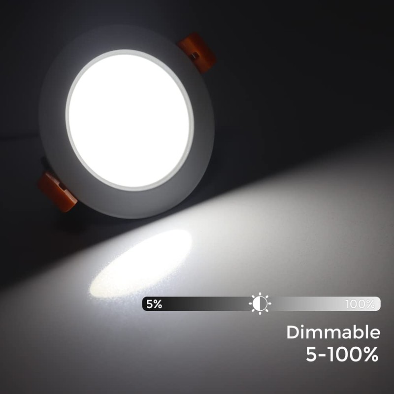 LEDLightsWorld 3 Inch LED Recessed Lighting Dimmable Downlight, 5W (40W