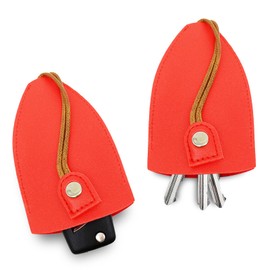 2PCS reative Pull-Out Key Case Cover - Car Key Pouch Stylish Creative Key Wallets Car Key Protector, Leather Protective Pull Out Key Case, Universalfor Most Car Models (Red)