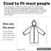 KOLARZONZA 2 PCS Reusable Rain Ponchos for Adults,2-Pack Semi Transparent
