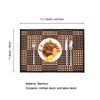 RUTECK Placemats Set of 4 BambooTable Mats Woven Rectangular Place
