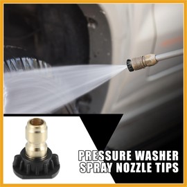 Partuto High Pressure Washer Spray Nozzle Tips Quick Connector Black 3 Pcs Replacement