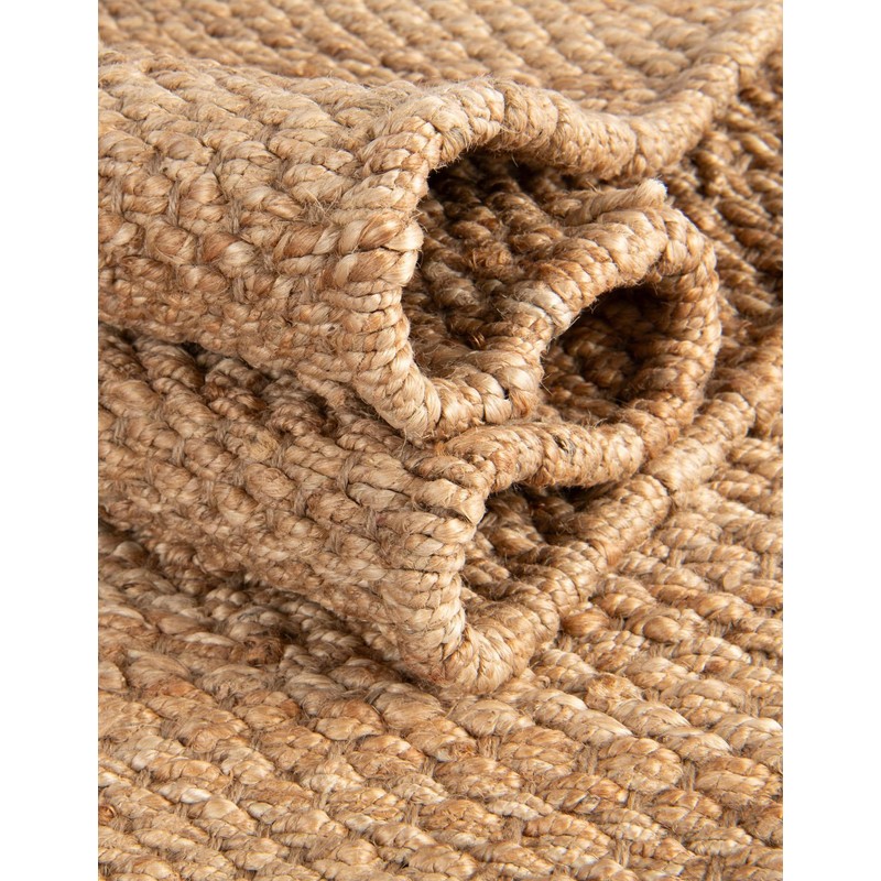 Unique Loom Chunky Jute Collection Area Rug - Amanda (5'