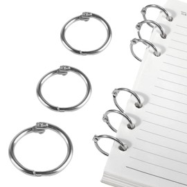 Pack of 180 Book Rings 20 mm 25 mm 30 mm, Metal Book Binding Rings, Loose Leaf Connectors, Book Binder Rings, Binder Rings, Index Cards, Rings for Scrapbook, Photo Album, Paper, Key Rings (Silver)