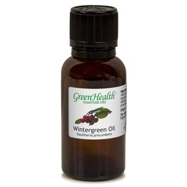 GreenHealth Wintergreen Essential Oil 100% Pure & Natural -1oz Shipped with Child Resistant Cap