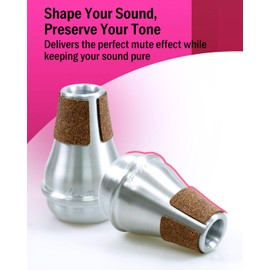Libretto Aluminum Practice Mute for Trombone – Lightweight Practice & Performance Mute for Student and Professional Players
