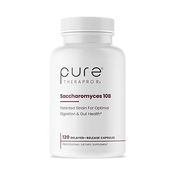 Pure Therapro Rx Saccharomyces 10B - Saccharomyces Boulardii, 10 Billion CFU Per Serving, Patented Strain CNCM I-3799, Probiotic Capsules, Probiotics for Men and Women - 120 Count (Pack of 1)