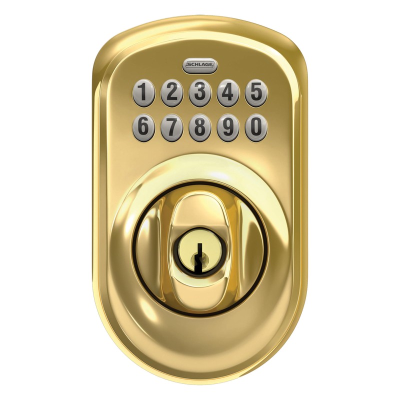 Schlage BE365 V PLY 505 Plymouth Keypad Deadbolt, Electronic Keyless