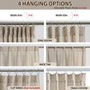 RAIN CITY Beige Sheer Curtains 144 Inches Long with Pinch