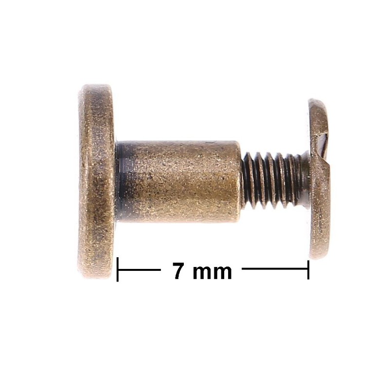 HAND® 20 Sets of Antique Brass Tone Copper Binding Screws