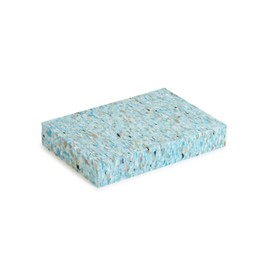 Yoga Studio Recycled Foam Single Yoga Block 30 x 20 x 5cm, Recycled Full-Chip Lightweight Yoga Block, Shock Absorbent, Multi-Coloured