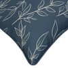 Outdoor Printed Lumbar Pillow 14 x 26 in Blue