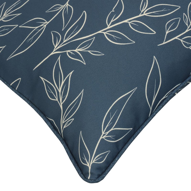 Outdoor Printed Lumbar Pillow 14 x 26 in Blue