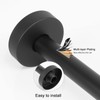 NearMoon Shower Arm, Extra Fixed Arm with Flange, Stainless Steel