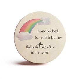 Handpicked By My Sister in Heaven Pregnancy Announcement Rainbow Baby Sign