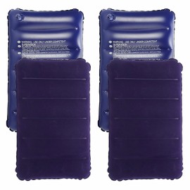 Tkxjry 4 Pack Ultralight Inflatable Camping Pillow, Inflatable Pillows, Lightweight Inflatable Pillow, for Camping, Hiking, Traveling, Napping, Desk Rest, Office, Neck Lumbar Support (Blue)