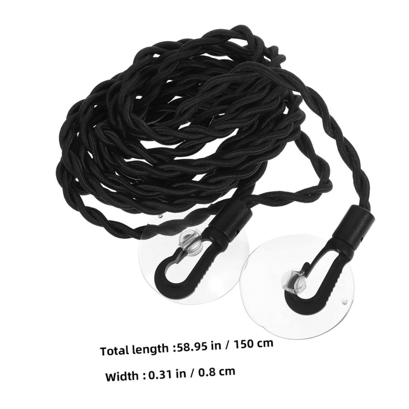 Alipis Portable Outdoor Clothesline Elastic Drying Rope Hooks for Camping