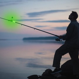 5 PCS Fishing Glow Sticks,Night Fishing Alert Glow Stick LED Fishing Pole Light with Bells for Sea Fishing Rod