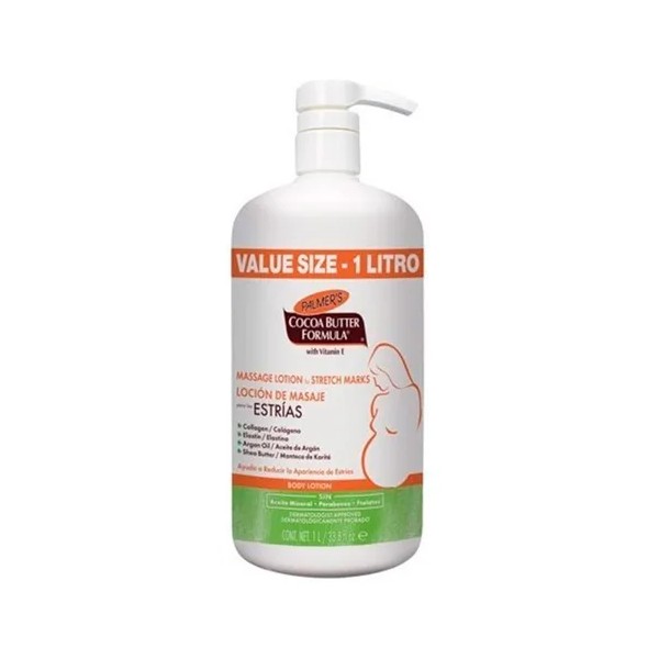 Palmer’s Loción de Masaje Antiestrías con Manteca de Cacao, Hidrata