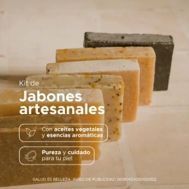 PACALLI Jabones Artesanales 6 Pack; Arroz, Avena, Caléndula, Carbón Activado, Lavanda y Miel. Ingredientes de origen natural, hechos a mano.