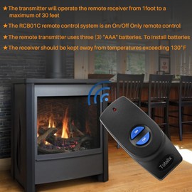 Gas Fireplace Remote Control Kit for Millivolt Valve, On/Off Fireplace Remote Control for skytech, Ambient, Majestic Fireplace and More, 5 Year Warranty