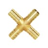 Joywayus 3/8" Hose Barb 4 Way Union Fitting Pipe Cross