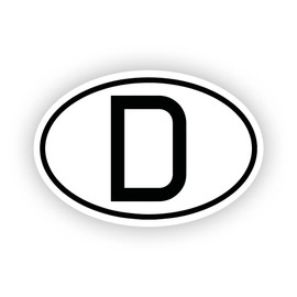 D Sign as Magnetic Foil 17.5 cm x 11.5 cm in accordance with DIN Standard Germany Number Plate Country Number Plate Magnet with UV Protection STROBO