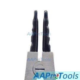 AAProTools Stainless Steel Ring Opening Pliers - Medium 6" Black Rubber Tips
