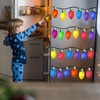 Whaline 130Pcs Christmas Reflective Car Magnets Set 64Pcs Colorful Bulb