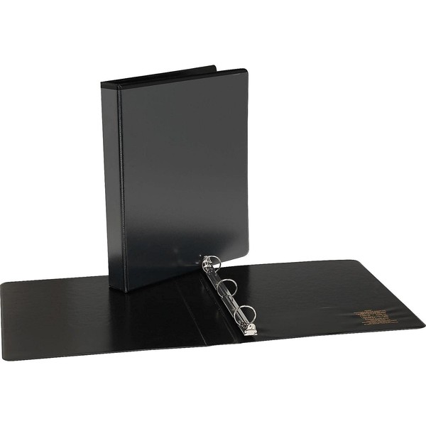 Staples Simply Economy 1/2-inch 3-Ring View Binders, Black, 24/Carton (23738/21683VS)