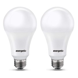 ENERGETIC SMARTER LIGHTING 150 Watt Light Bulb, 2600LM Super Bright Light Bulb, Warm White 3000K, E26 Base, A21 High Lumens LED Bulb, Non-Dimmable, UL Listed, 2 Pack