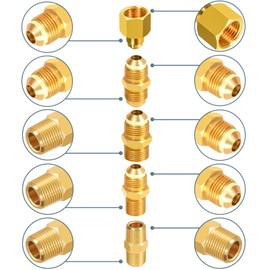 Zeumzwf 12FT Stainless High Pressure Braided Propane Hose Extension with Conversion Coupling 3/8'' Flare to Male Flare,3/8'' NPT,1/8'' NPT Male,1/4'' NPT,1/2'' Female for Heater,Grill,Fire Pit