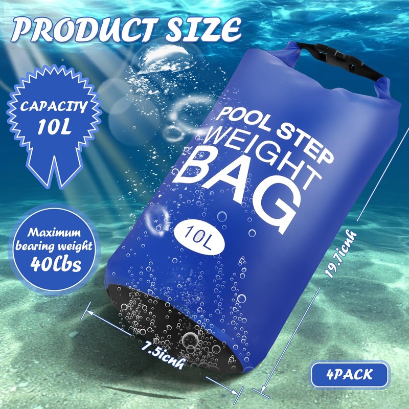 30 lb Heavy Duty Pool Ladder Weights - 4 Pack