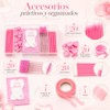 Lecute Set Profesional Aplicacion Extensiones de Pestañas Caja Organizadora Parches