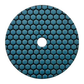 7" High Performance Dry Stone/Concrete Polishing Pads, 1.5mm Segment Height, Honeycomb Style, 50 Grit