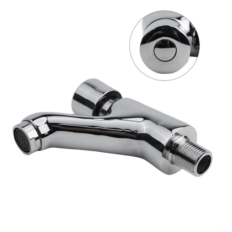 Bathroom Self-Closing Faucet Sink Push Wall Tap Delay Single Lever