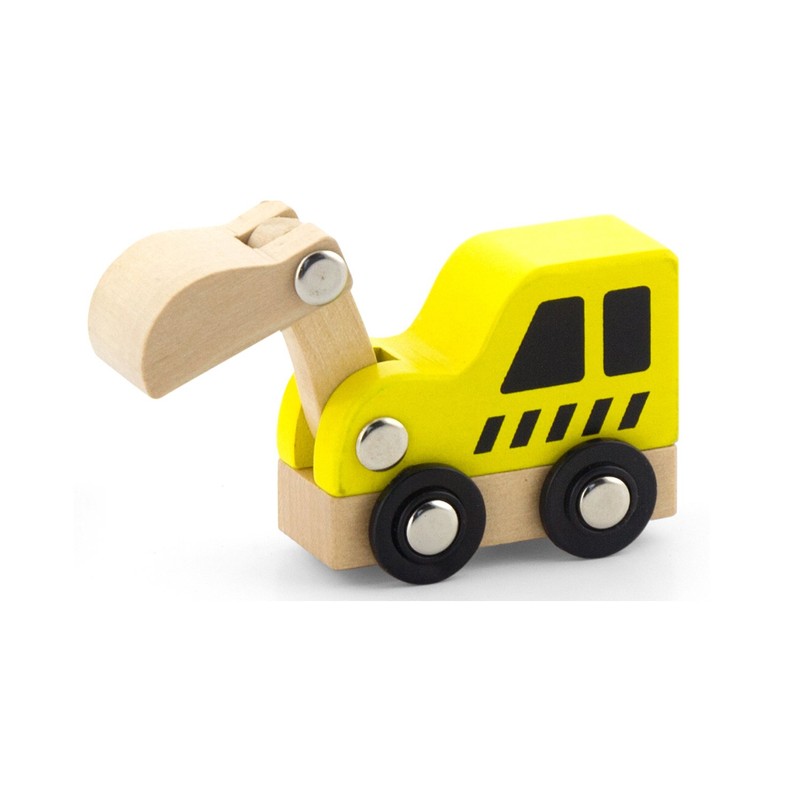 Viga 6 Wooden Construction Vehicles Set - Childrens Push Along
