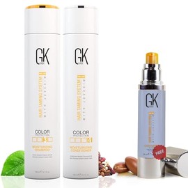 GK HAIR Global Keratin Moisturizing Shampoo and Conditioner (10.1 Fl Oz/300ml) Leave in Cashmere Hair Smoothing and Styling Cream (1.69 Fl Oz/50ml)