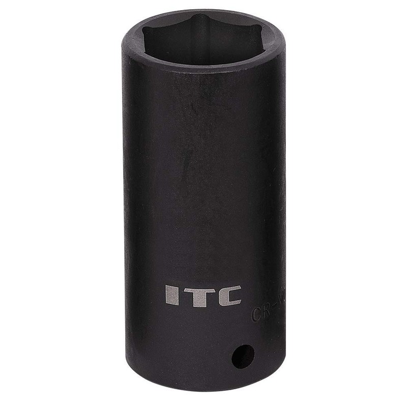 ITC 1/2-Inch Drive, 11/16“, Deep, 6 Point, SAE Impact Socket,