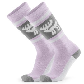 Qunature Ski Socks Winter Thermal Socks Made of Merino Wool 1 Pair Snow Socks Functional Socks Soft and Warm Ski Socks for Outdoor Skiing Skating Snowboarding Women / Men Size 37-42 Pink, pink