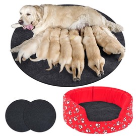SmoothNovelty 2 Pack Whelping Pads Washable and Waterproof, Reusable Pet Training Mat, Pee Pads for Dogs, Fast Absorbing, Non Slip for Whelping Box Kit Small Dog Puppy Training Supplies(32 x 32)