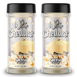 White Cheddar Cheese Powder – Premium Cheesy Popcorn Seasoning – 2 Pack Gourmet Sprinkle Topping for Popcorn, Chips, Pasta, Fries, Pretzels, Sauces, Snacks, Meals, Parties – Bold Sharp Flavor