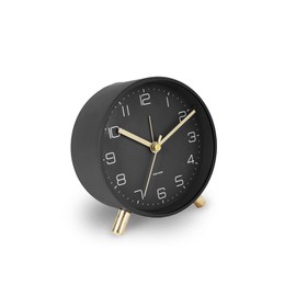Karlsson Alarm clock 'Lofty' (Black), Metal, 11 x 4,5 x 11