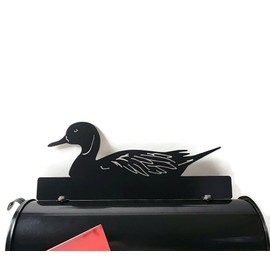 Farm and Ranch Metal Mailbox Topper (CUSTOMIZED Mallard Duck, Semi-Gloss Black)