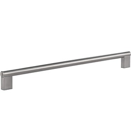 Gedotec Elhan Furniture Handle, Stainless Steel Cupboard Handle, 320 mm, Door Handle, Cabinet Door, Rail Handle, Drawer, Diameter 12 mm, Drawer Handle, Kitchen Cabinet & Furniture Door, 1 Piece, Round Kitchen Handle with Screws
