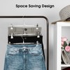 GUANJUNE Thin Trouser Hangers, Non-Slip Pant Hangers with Adjustable Clips,