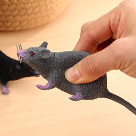 HDouii Topo realistico finto topo realistico, ratto spettrale, scherzo di Halloween, ratto di gomma con coda lunga, decorazioni inquietanti per il giorno del pesce d'aprile