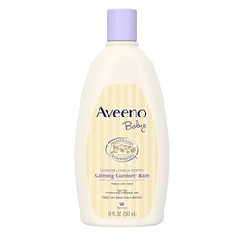 Aveeno Baby Lavender and Vanilla Scented Calming Comfort Bath and Body Wash 18 fl. oz. Bottle - 12 per case.