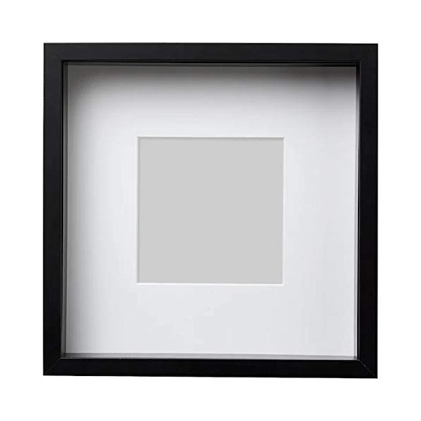 Ikea Sannahed Photo Frame Internal Dimensions 25 x 25 x 4 cm External Size 27 x 27 cm with Mount - Black