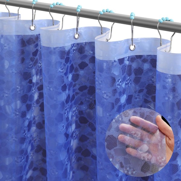 Eazzier Bath Standard Thin 3D Eva Shower Curtain with Honeycomb,