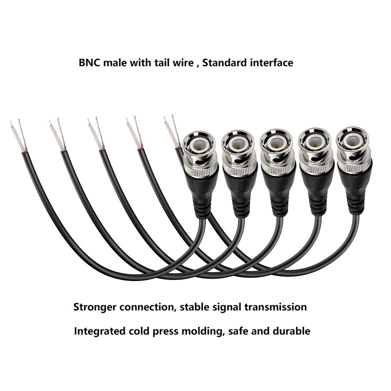 MEIRIYFA BNC Pigtail Cable Bare Wire, BNC Male with Open